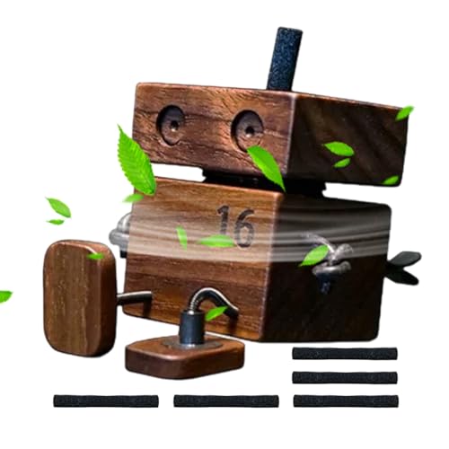Yianyal Wackelnde Holzmann Figur | Auto Deko Holzfigur mit Wackelnden Füßen | Spielerische Automatische Bewegungsaktivierte Lustige Holz Schreibtisch Deko Für Zuhause Büro Wohnzimmer von Yianyal