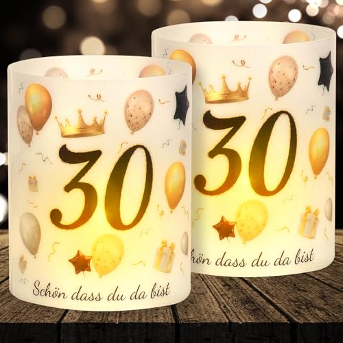 16 Windlicht Tischdeko 30 Geburtstag, Deko 30 Geburtstag Frau Mann, Schön DASS Du Da Bist, 30 Jahre Happy Birthday Tischdeko, Geeignet für Teelichter oder Kerzen 16 Windlicht Tischdeko 30 Geburtstag, Deko 30 Geburtstag Frau Mann, Schön DASS Du Da Bist, 30 Jahre Happy Birthday Tischdeko, Geeignet für Teelichter oder Kerzen von Yibat