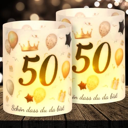 16 Windlicht Tischdeko 50 Geburtstag, Deko 50. Geburtstag Mann Frau, Schön DASS Du Da Bist, 50 Jahre Happy Birthday Tischdeko Schwarz Gold, Geeignet für Teelichter oder Kerzen 16 Windlicht Tischdeko 50 Geburtstag, Deko 50. Geburtstag Mann Frau, Schön DASS Du Da Bist, 50 Jahre Happy Birthday Tischdeko Schwarz Gold, Geeignet für Teelichter oder Kerzen von Yibat