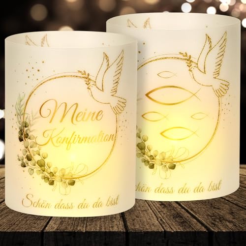 16 Windlicht Tischdeko Kommunion, Kommunion Deko Junge Mädchen, Erstkommunion Deko, Meine Kommunion Deko Eukalyptus Grün, Kommunion Gastgeschenke, Schön DASS Du Da Bist, für Teelichter oder Kerzen 16 Windlicht Tischdeko Kommunion, Kommunion Deko Junge Mädchen, Erstkommunion Deko, Meine Kommunion Deko Eukalyptus Grün, Kommunion Gastgeschenke, Schön DASS Du Da Bist, für Teelichter oder Kerzen von Yibat
