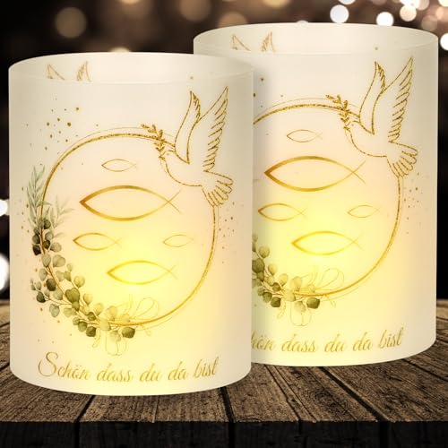 16 Windlicht Tischdeko Taufe Deko, Taufe Deko Junge Mädchen, Tischdeko konfirmation deko, Meine Taufe Deko Goldfisch, Kommunion Gastgeschenke, Schön DASS Du Da Bist, für Teelichter Oder Kerzen 16 Windlicht Tischdeko Taufe Deko, Taufe Deko Junge Mädchen, Tischdeko konfirmation deko, Meine Taufe Deko Goldfisch, Kommunion Gastgeschenke, Schön DASS Du Da Bist, für Teelichter Oder Kerzen von Yibat
