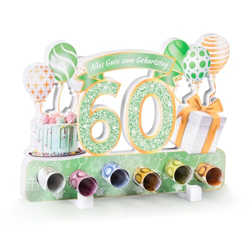 Geldgeschenke Verpackung 60 Geburtstag Mann Frau, Deko 60 Geburtstag Frau Mann Grünes Gold Deko, für Tischdeko Geburtstag Geschenk von Yibat