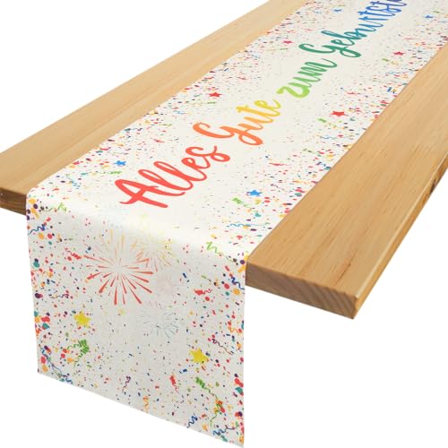 Tischläufer Geburtstag, Yibat Tischläufer Geburtstag Deko, Bunt Tischläufer Deko Geburtstag Alles Gute Zum Geburtstag Tisch Deko für Kinder Mädchen Jungen Geburtstag Party Deko 183 x 33cm Tischläufer Geburtstag, Yibat Tischläufer Geburtstag Deko, Bunt Tischläufer Deko Geburtstag Alles Gute Zum Geburtstag Tisch Deko für Kinder Mädchen Jungen Geburtstag Party Deko 183 x 33cm von Yibat