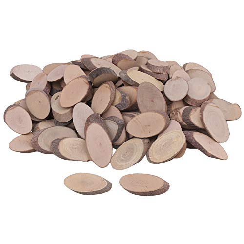 Yibuy 100 Stück 4 x 2 x 0,5 cm Holzscheiben, oval, für Kunst & Handwerk & Ornament Yibuy 100 Stück 4 x 2 x 0,5 cm Holzscheiben, oval, für Kunst & Handwerk & Ornament von Yibuy