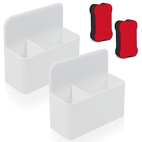 Yicaam 2 Stück Magnetisch Marker Halter Magnetischer Stifthalter Markierungshalter löschen mit 2 Whiteboard Schwamm, Whiteboard Stifthalter Halterung für Kühlschrank, Whiteboard und Schließfach Yicaam 2 Stück Magnetisch Marker Halter Magnetischer Stifthalter Markierungshalter löschen mit 2 Whiteboard Schwamm, Whiteboard Stifthalter Halterung für Kühlschrank, Whiteboard und Schließfach von Yicaam