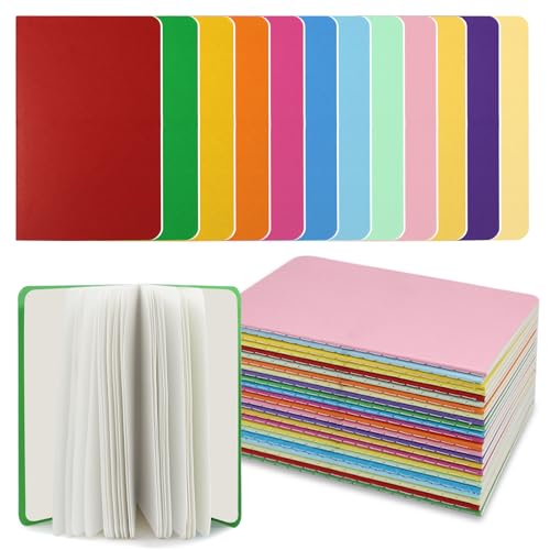 Yicaam 24 Stück A6 Normalpapier-Notizbücher, Kleine leere Taschen-Notizbücher, Memo-Notizblock für Studenten, Mini-Notizblock - jeweils 24 Seiten, Ideal zum Schreiben, Zeichnen und Skizzieren Yicaam 24 Stück A6 Normalpapier-Notizbücher, Kleine leere Taschen-Notizbücher, Memo-Notizblock für Studenten, Mini-Notizblock - jeweils 24 Seiten, Ideal zum Schreiben, Zeichnen und Skizzieren von Yicaam