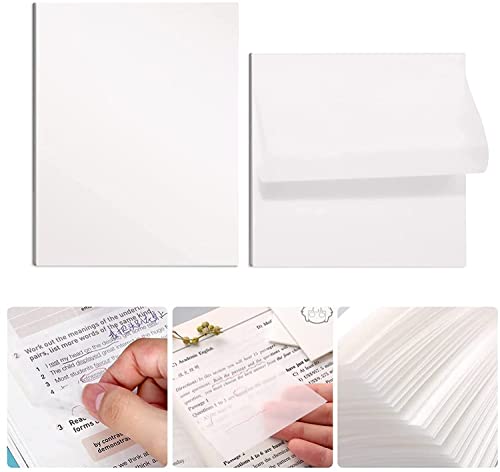 Yicare 100 Stück transparente Haftnotizen, selbstklebend, klar, 2 Größen, selbstklebend, abnehmbar, wasserdicht, geeignet zum Schreiben und Aufnehmen von Notizen, 70 x 95 mm, 75 x 75 mm Yicare 100 Stück transparente Haftnotizen, selbstklebend, klar, 2 Größen, selbstklebend, abnehmbar, wasserdicht, geeignet zum Schreiben und Aufnehmen von Notizen, 70 x 95 mm, 75 x 75 mm von Yicare