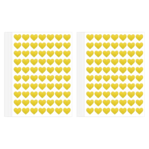 2160 Stück,Herz Gold Sticker Aufkleber,Glitzer Stickers,Sticker Herzen,Belohnungssticker Für Lehrer & Schüler–Belohnungssticker Für Unterricht,Bastelprojekte,Scrapbooking (40 Blätter) von Yicelerate