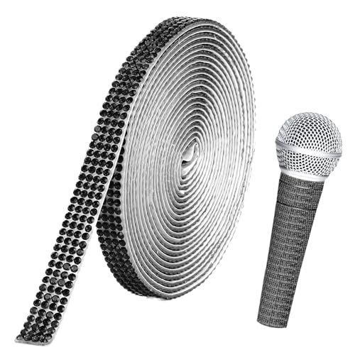 Strassband,Strass Diamant Band,Self Adhesive Rhinestone Ribbons,Schwarz,Selbstklebende Kristall Strassbänder,Kristall Strassband Selbstklebend,Glitzersteine Band,Selbstklebendes Strassband von Yicelerate