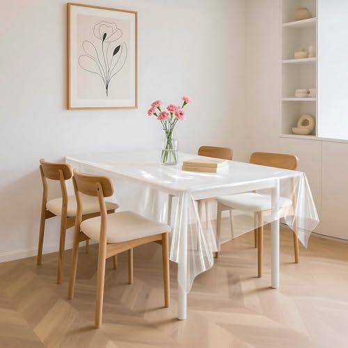 Tischdecke Transparent, 180 x 140 cm Durchsichtige Tischdecke, Abwaschbar PVC Tischdecken Transparent 0,13 mm Stark, Wasserdicht Fettdicht Tischschutzfolie für Küche, Esszimmer, Party und Hochzeiten Tischdecke Transparent, 180 x 140 cm Durchsichtige Tischdecke, Abwaschbar PVC Tischdecken Transparent 0,13 mm Stark, Wasserdicht Fettdicht Tischschutzfolie für Küche, Esszimmer, Party und Hochzeiten von Yicenmy