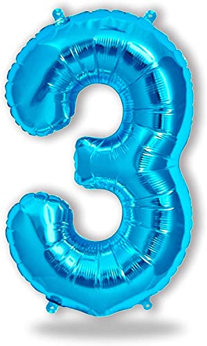 Geburtstagsdeko Folienballon Zahlen Luftballons,40 Zoll Blau Ballons für Geburtstag Party Dekoration von Yicoonuo