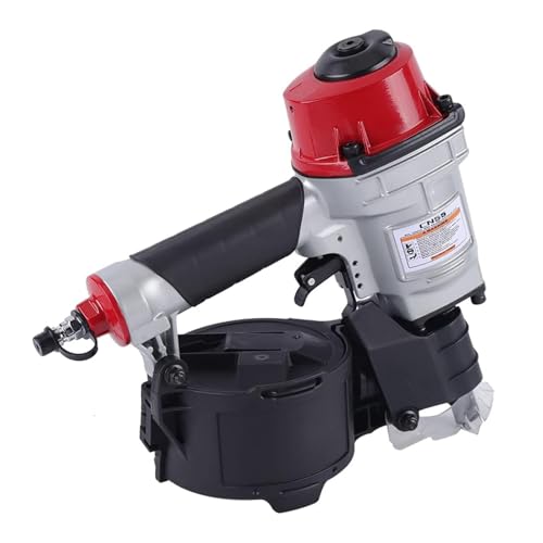 Yidubid CN55 Pneumatischer Coilnagler, 25-57mm Siding Coil Nagelmaschine, Druckluftnagler Für Holzbearbeitung, Paletten, Möbel, 300-350 NagelkapazitätBlack,1 Yidubid CN55 Pneumatischer Coilnagler, 25-57mm Siding Coil Nagelmaschine, Druckluftnagler Für Holzbearbeitung, Paletten, Möbel, 300-350 NagelkapazitätBlack,1 von Yidubid