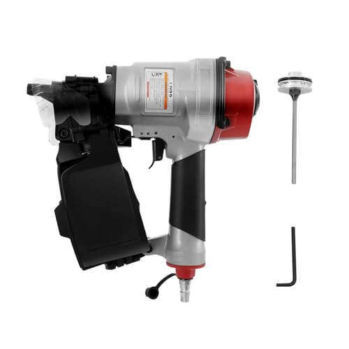 Yidubid CN55 Pneumatischer Seitennagler, 25-57mm Seitennagler Handgerät Druckluft-Rahmennagler Dachdeckernagler Für Holzarbeiten Zäune SperrholzmöbelBlack,1 Yidubid CN55 Pneumatischer Seitennagler, 25-57mm Seitennagler Handgerät Druckluft-Rahmennagler Dachdeckernagler Für Holzarbeiten Zäune SperrholzmöbelBlack,1 von Yidubid