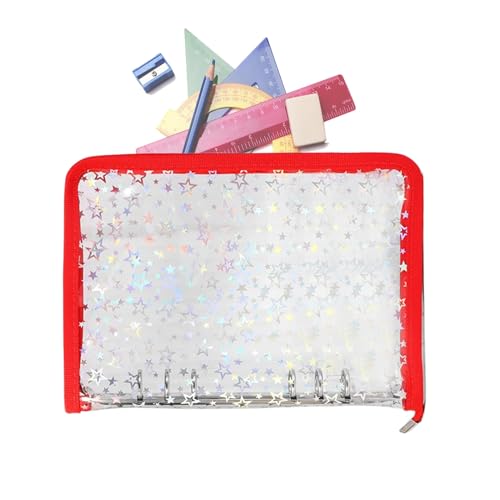 Yidueace Clear Binder Nachfüllbar | Aufkleber Sammelbuch | Reißverschluss Sticker Album Für Schüler Lehrer Projektmanager Journal Tape Kleinteile Quittungen Geschäftstreffen von Yidueace