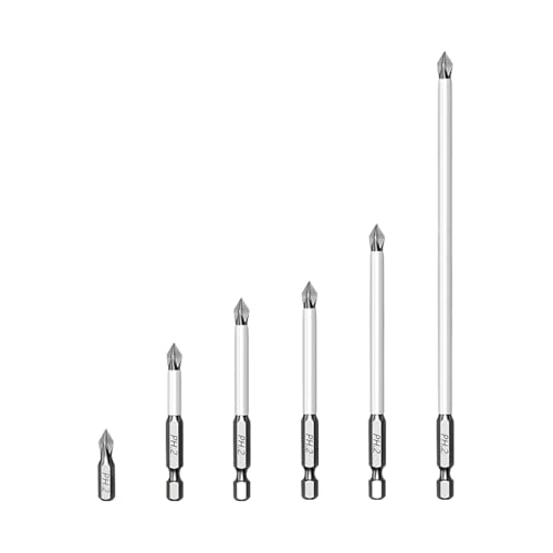Yidueace Magnetische Schraubendreher-Bits - Schraubendreher-Einsätze 6er Set,Kompaktes Vielseitiges Bohrersatz-Kit für die Automobilwartung Metallbearbeitung und Sanitärinstallation von Yidueace