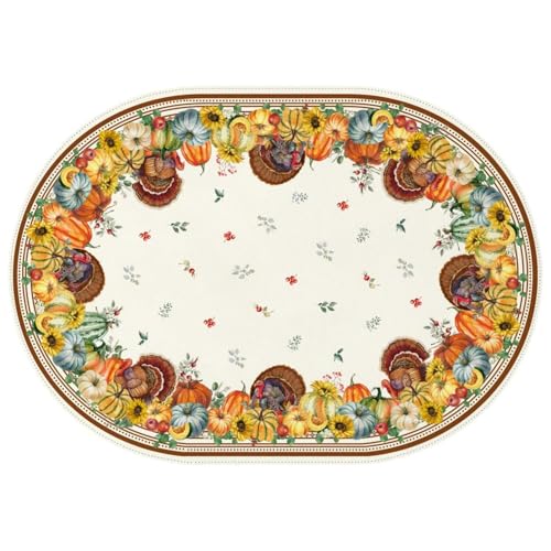 Yighty Ovale Thanksgiving-Tischdecke, 152,4 x 2 von Yighty