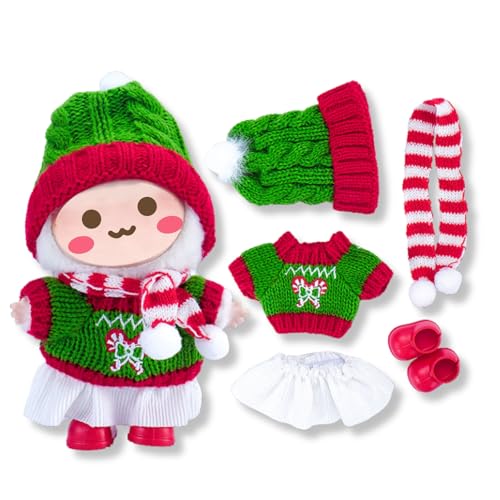 17cm Puppen Kleidung Set für Monster Plüsch, Kinder DIY Monster Keychain Doll Kostüm mit Zubehör（Schals,Hut,Outfit,Schuhe für Geschenke,Halloween,Karneval,Weihnachten(Generation 1/2/3) A1 von Yigoo