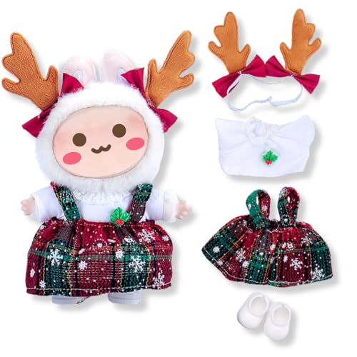 17cm Puppen Kleidung Set für Monster Plüsch, Kinder DIY Monster Keychain Doll Kostüm mit Zubehör（Schals,Hut,Outfit,Schuhe für Geschenke,Halloween,Karneval,Weihnachten(Generation 1/2/3) A1 von Yigoo