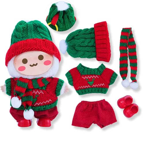 17cm Puppen Kleidung Set für Monster Plüsch, Kinder DIY Monster Keychain Doll Kostüm mit Zubehör（Schals,Hut,Outfit,Schuhe für Geschenke,Halloween,Karneval,Weihnachten(Generation 1/2/3) A1 von Yigoo