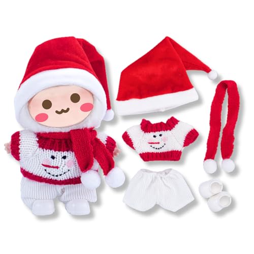 17cm Puppen Kleidung Set für Monster Plüsch, Kinder DIY Monster Keychain Doll Kostüm mit Zubehör（Schals,Hut,Outfit,Schuhe für Geschenke,Halloween,Karneval,Weihnachten(Generation 1/2/3) A2 von Yigoo