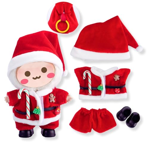 17cm Puppen Kleidung Set für Monster Plüsch, Kinder DIY Monster Keychain Doll Kostüm mit Zubehör（Schals,Hut,Outfit,Schuhe für Geschenke,Halloween,Karneval,Weihnachten(Generation 1/2/3) A4 von Yigoo