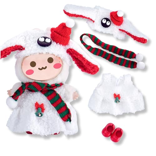 17cm Puppen Kleidung Set für Monster Plüsch, Kinder DIY Monster Keychain Doll Kostüm mit Zubehör（Schals,Hut,Outfit,Schuhe für Geschenke,Halloween,Karneval,Weihnachten(Generation 1/2/3) A4 von Yigoo