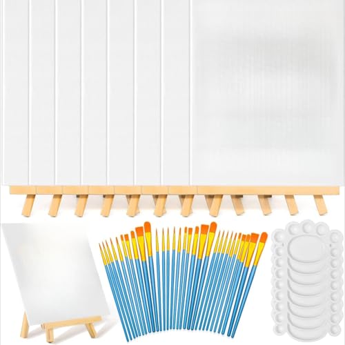 54-teiliges Leinwand-Set mit Staffelei (54 Stück) von Yihurlm