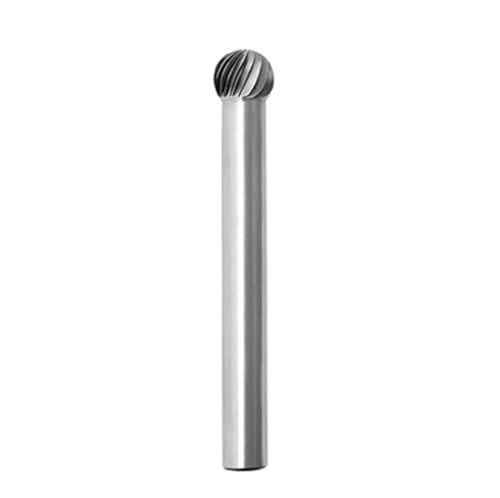 Yiiangtro D/DX-Typ Wolframkarbid-Rotationsfeile, Spitzenfräser, Schleifwerkzeug, runder Kugelbohrer, Fräser, Metall- und Holzschnitzbohrer(D0807M06) von Yiiangtro