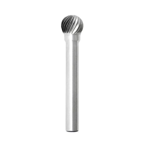 Yiiangtro D/DX-Typ Wolframkarbid-Rotationsfeile, Spitzenfräser, Schleifwerkzeug, runder Kugelbohrer, Fräser, Metall- und Holzschnitzbohrer(D1009M06) von Yiiangtro
