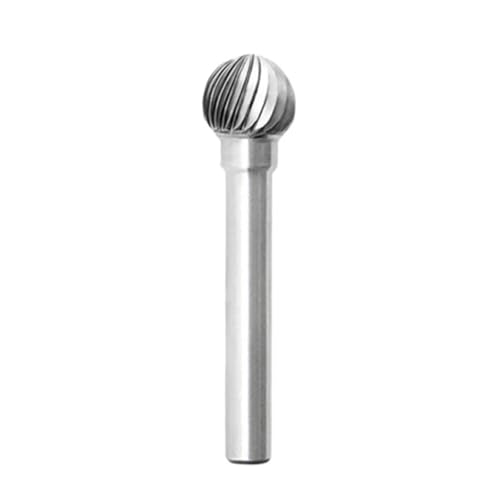 Yiiangtro D/DX-Typ Wolframkarbid-Rotationsfeile, Spitzenfräser, Schleifwerkzeug, runder Kugelbohrer, Fräser, Metall- und Holzschnitzbohrer(D1210M06) von Yiiangtro