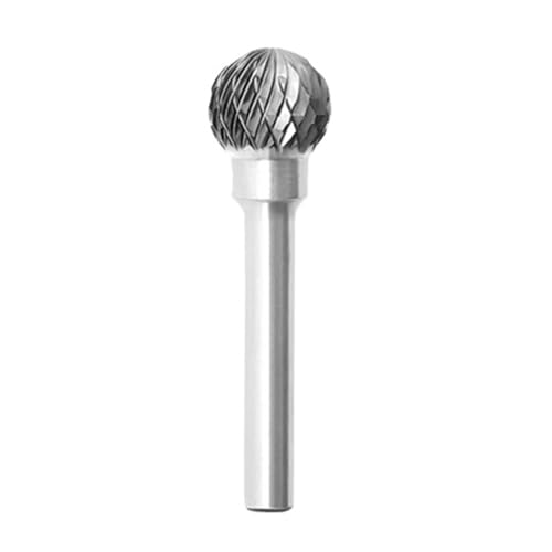 Yiiangtro D/DX-Typ Wolframkarbid-Rotationsfeile, Spitzenfräser, Schleifwerkzeug, runder Kugelbohrer, Fräser, Metall- und Holzschnitzbohrer(DX1412M06) von Yiiangtro