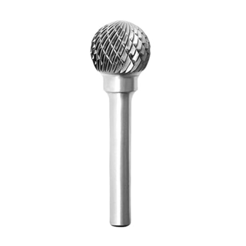 Yiiangtro D/DX-Typ Wolframkarbid-Rotationsfeile, Spitzenfräser, Schleifwerkzeug, runder Kugelbohrer, Fräser, Metall- und Holzschnitzbohrer(DX1614M06) von Yiiangtro