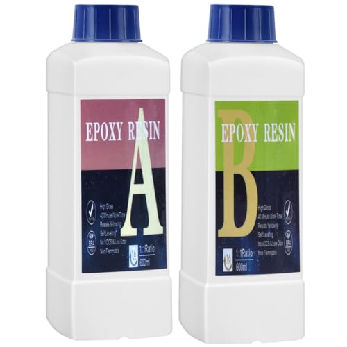 1200ml Epoxidharz mit Härter,Epoxidharz Glasklar Gießharz Set 1: 1 Verhältnis, Epoxidharzs Gießen mit Handschuh, Messbecher, Epoxy Resin für DIY Holz Schmuck Handwerk Dekoration 1200ml Epoxidharz mit Härter,Epoxidharz Glasklar Gießharz Set 1: 1 Verhältnis, Epoxidharzs Gießen mit Handschuh, Messbecher, Epoxy Resin für DIY Holz Schmuck Handwerk Dekoration von Yiierr