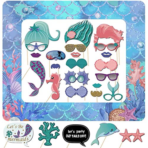 26er Set Meerjungfrau Fotobox Accessoires Meerjungfrau Geburtstag Deko Fotorequisite Meerjungfrau Party Foto Requisiten Kindergeburtstag Bilderrahmen Mermaid Photo Booth Unterwasserwelt Deko 26er Set Meerjungfrau Fotobox Accessoires Meerjungfrau Geburtstag Deko Fotorequisite Meerjungfrau Party Foto Requisiten Kindergeburtstag Bilderrahmen Mermaid Photo Booth Unterwasserwelt Deko von YiiiGoood