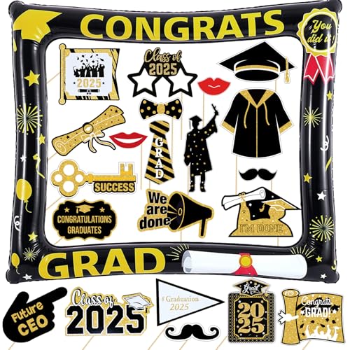 Abschlussfeier Fotobox Accessoires 2025 Abitur 21 Stück Graduation Fotorequisiten und 1 Stück aufblasbar Foto Requisite Fotorahmen Congrats Grad Abschlussfeier Foto Booth Props Abschlussfeier Fotobox Accessoires 2025 Abitur 21 Stück Graduation Fotorequisiten und 1 Stück aufblasbar Foto Requisite Fotorahmen Congrats Grad Abschlussfeier Foto Booth Props von YiiiGoood