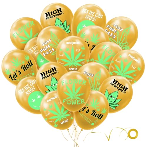 Dope Luftballons Accessoires 24 Stk. Weed Latex Ballons Deko Happy Dope Birthday Party Zubehör Balloons Dope Luftballons Accessoires 24 Stk. Weed Latex Ballons Deko Happy Dope Birthday Party Zubehör Balloons von YiiiGoood