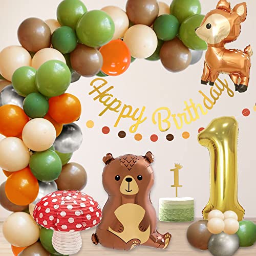 Geburtstagsdeko 1 Jahr Kindergeburtstag Deko HAPPY BIRTHDAY Girlande Luftballons Tortendeko 1. Geburtstag Waldtiere Bär Pilz Lampion Wild One Party Dekoration Folienballon 1 Geburtstag Junge Mädchen Geburtstagsdeko 1 Jahr Kindergeburtstag Deko HAPPY BIRTHDAY Girlande Luftballons Tortendeko 1. Geburtstag Waldtiere Bär Pilz Lampion Wild One Party Dekoration Folienballon 1 Geburtstag Junge Mädchen von YiiiGoood