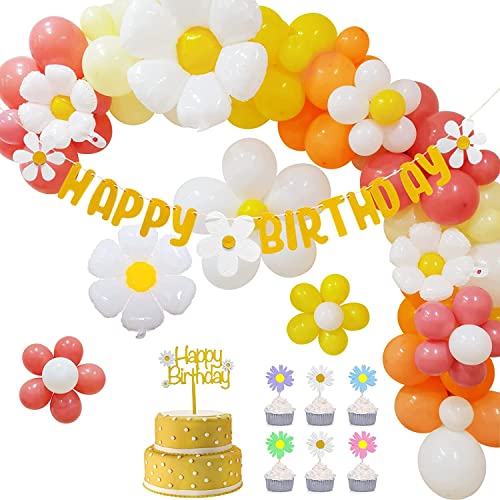 Geburtstagsdeko Mädchen Gänseblümchen Deko Geburtstag HAPPY BIRTHDAY Girlande Luftballons Kuchendeko Folienballons Blumen Kindergeburtstag Geburtstagsdeko Mädchen Gänseblümchen Deko Geburtstag HAPPY BIRTHDAY Girlande Luftballons Kuchendeko Folienballons Blumen Kindergeburtstag von YiiiGoood