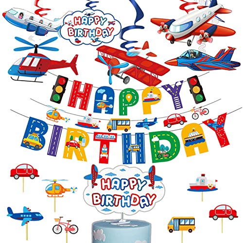 YiiiGoood Kindergeburtstag Flugzeug Geburtstag Deko Fahrzeug Kindergeburtstag Dekoration Happy Birthday Girlande Spiralen Kuchendeko Kinder Geburtstagsdeko Mädchen Jungen YiiiGoood Kindergeburtstag Flugzeug Geburtstag Deko Fahrzeug Kindergeburtstag Dekoration Happy Birthday Girlande Spiralen Kuchendeko Kinder Geburtstagsdeko Mädchen Jungen von YiiiGoood