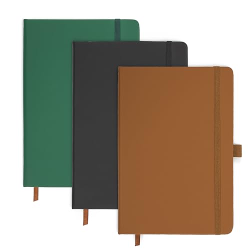 Yikki Notizbuch A5 Liniert, 3 Stück Notizbuch A5 Klein, 8.3x5.7 Business Leder Notebook, Mini Notizbücher Set, Notizblock Mit Stifthalter, Journal Buch, je 160 Seiten, 80 Blatt Yikki Notizbuch A5 Liniert, 3 Stück Notizbuch A5 Klein, 8.3x5.7 Business Leder Notebook, Mini Notizbücher Set, Notizblock Mit Stifthalter, Journal Buch, je 160 Seiten, 80 Blatt von Yikki