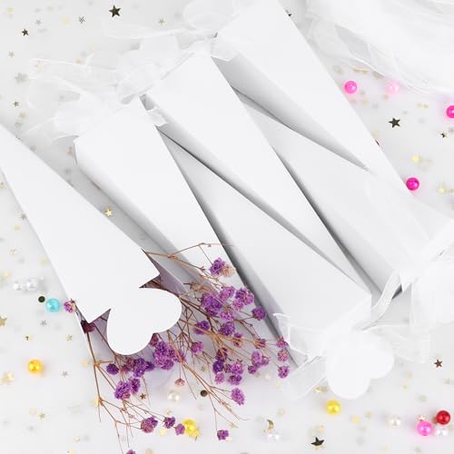 100 Stück Weiß Papier Kegel Schachtel Konfetti Kegelhalter Geschenkbox Hochzeit Dreieckkegel Geburtstag Party Kartonagen für Reis Bonbons Schokolade 100 Stück Weiß Papier Kegel Schachtel Konfetti Kegelhalter Geschenkbox Hochzeit Dreieckkegel Geburtstag Party Kartonagen für Reis Bonbons Schokolade von YiliYa