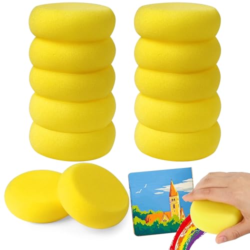 24 Stück Runder Malschwamm Runde Schwamm Set Synthetische Synthetischer Kunst Schwamm Gelbe Handwerk Schwämme Saugfähig Schwämme für DIY Malerei Handwerk Keramik Werkzeuge Aquarell Ton 24 Stück Runder Malschwamm Runde Schwamm Set Synthetische Synthetischer Kunst Schwamm Gelbe Handwerk Schwämme Saugfähig Schwämme für DIY Malerei Handwerk Keramik Werkzeuge Aquarell Ton von YiliYa