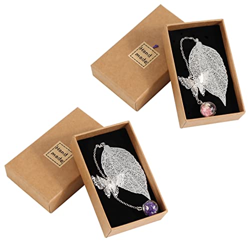 2PCS Lesezeichen aus Metallblatt mit 3D-Schmetterling Anhänger und Glasperlen Getrocknete Blume Anhänger für Buchliebhaber Bücherwurm Thanksgiving Weihnachts-Lesezeichengeschenke 2PCS Lesezeichen aus Metallblatt mit 3D-Schmetterling Anhänger und Glasperlen Getrocknete Blume Anhänger für Buchliebhaber Bücherwurm Thanksgiving Weihnachts-Lesezeichengeschenke von YiliYa