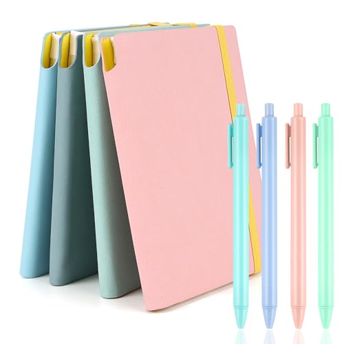 YiliYa Notizbuch A6 Notizblock Klein,4 Stück Mini Notizbücher Set mit 4 Gelstiften Journale Buch Bulk Klein Notizblock mit Stifthalter und Lesezeichenband für Arbeit Notizen YiliYa Notizbuch A6 Notizblock Klein,4 Stück Mini Notizbücher Set mit 4 Gelstiften Journale Buch Bulk Klein Notizblock mit Stifthalter und Lesezeichenband für Arbeit Notizen von YiliYa