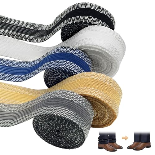 Yililay 5 Rollen 5m/16, 4 ft doppelseitig kein Nähteklebeband, 25 mm/0, 98 in breitem selbstklebendem Stoffband für Hosenvorhängekleider von Yililay