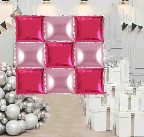 Quadratische Folienballons an der Wand, doppelseitig, Magenta, Mylar-Luftballons, Hintergrund, Helium-Mylar-Ballon-Set für Geburtstag, Braut, Jahrestag, Junggesellinnenabschied, Prinzessinnenparty Quadratische Folienballons an der Wand, doppelseitig, Magenta, Mylar-Luftballons, Hintergrund, Helium-Mylar-Ballon-Set für Geburtstag, Braut, Jahrestag, Junggesellinnenabschied, Prinzessinnenparty von Yimen Bloon