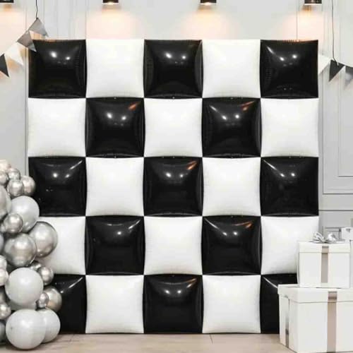 Schwarz-Weiß-Silber-Folienballons, Wand, doppelseitig, Magenta, Mylar-Luftballons, Hintergrund, Helium-Mylar-Ballon-Set für Jahrestag, Abschlussfeier, Hochzeit, Geburtstag, Party-Dekorationen, 25 Schwarz-Weiß-Silber-Folienballons, Wand, doppelseitig, Magenta, Mylar-Luftballons, Hintergrund, Helium-Mylar-Ballon-Set für Jahrestag, Abschlussfeier, Hochzeit, Geburtstag, Party-Dekorationen, 25 von Yimen Bloon