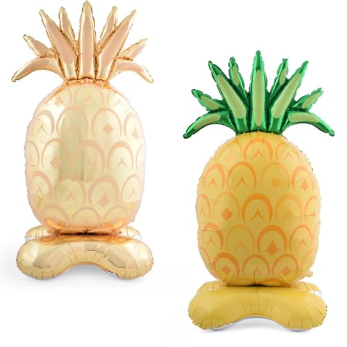 Stehende Ananas-Luftballons mit Sockel, Sommerparty, Dekoration, Folienballons, für Kinder und Erwachsene, Hawaii-Party, Babyparty, Ball, Sommerthemen-Dekorationen von Yimen Bloon