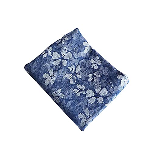 Jeansstoff Baumwolle Blumen Jacquard Jeans Stoff Nach Dem Waschen Stretch Denim Stoff Nähmaterial Heimtextilien zum Nähen Von Anzughosen Bekleidungszubehör(Breite: 145 cm)(Size:0.5 m,Color:Blau) von Yimihua