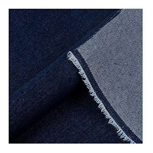 Yimihua Jeansstoff Dicker Stoff Gewaschener Jeansstoff Bastelvorhänge Bekleidungsstoffe 150 cm Breite, Halber Meter(Color:Schwarz Blau) von Yimihua